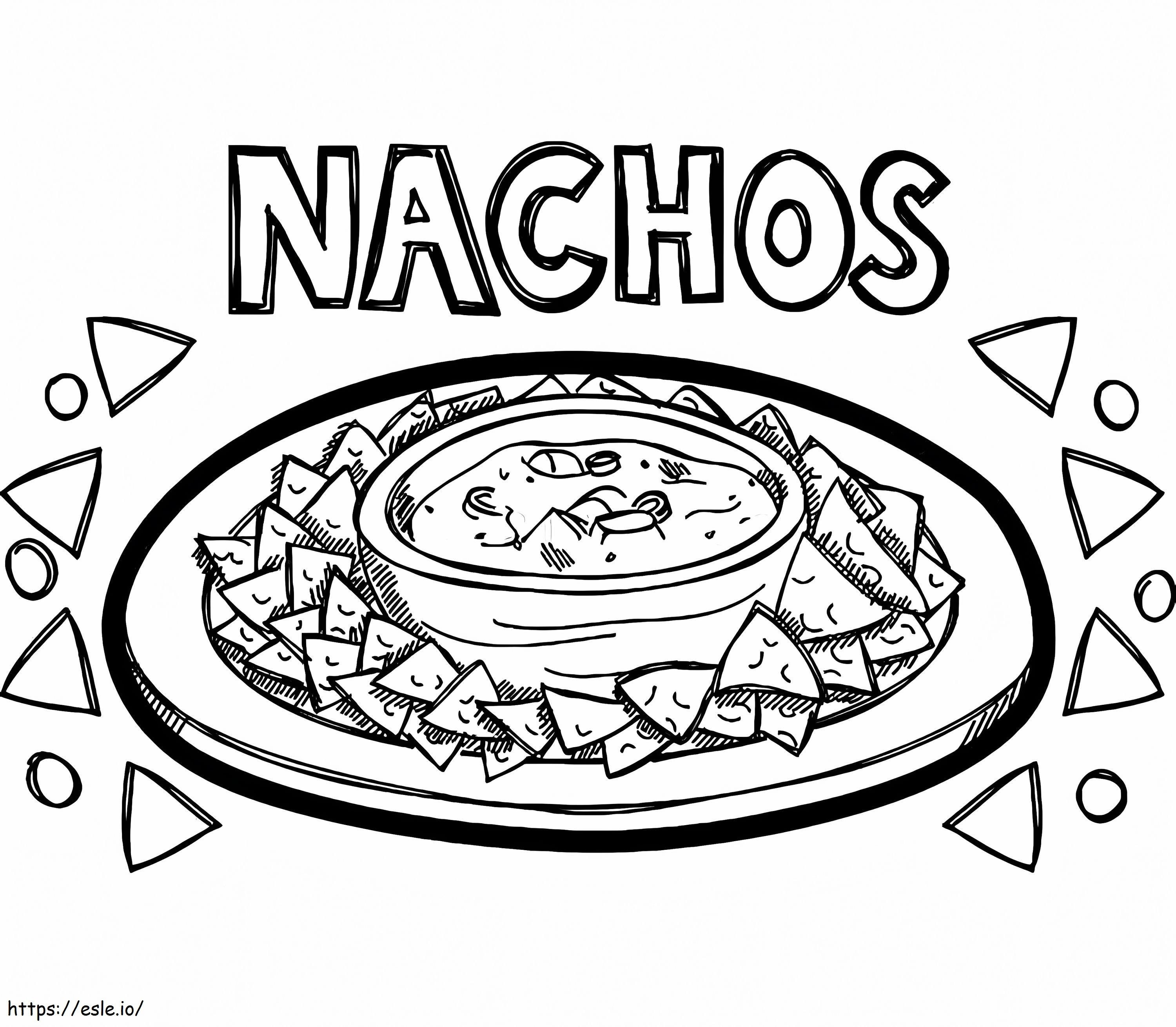 Delicious Nachos coloring page