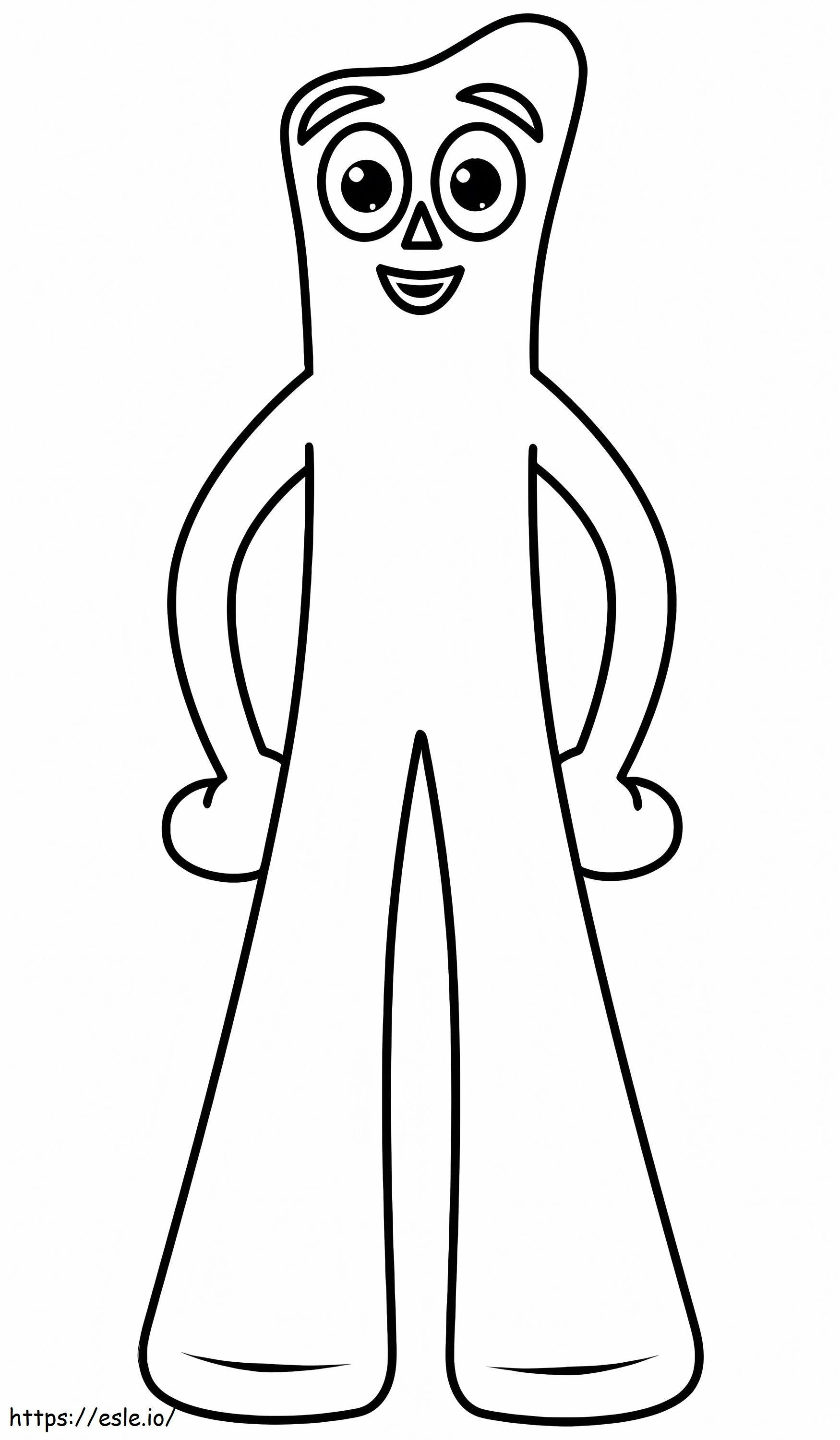 Cute Gumby coloring page