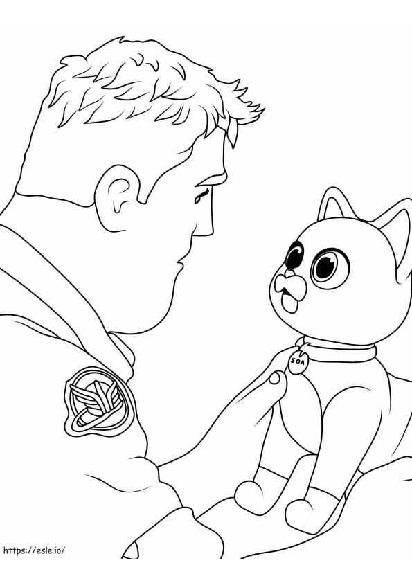 Buzz Lightyear And Sox coloring page