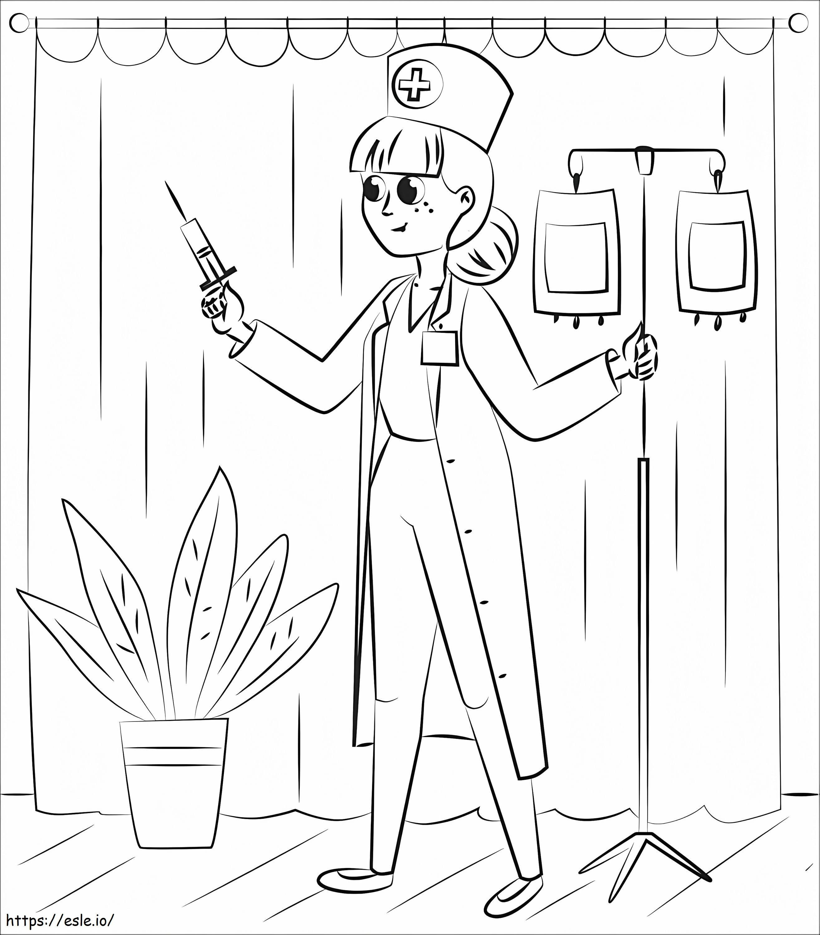 Nurse 8 coloring page