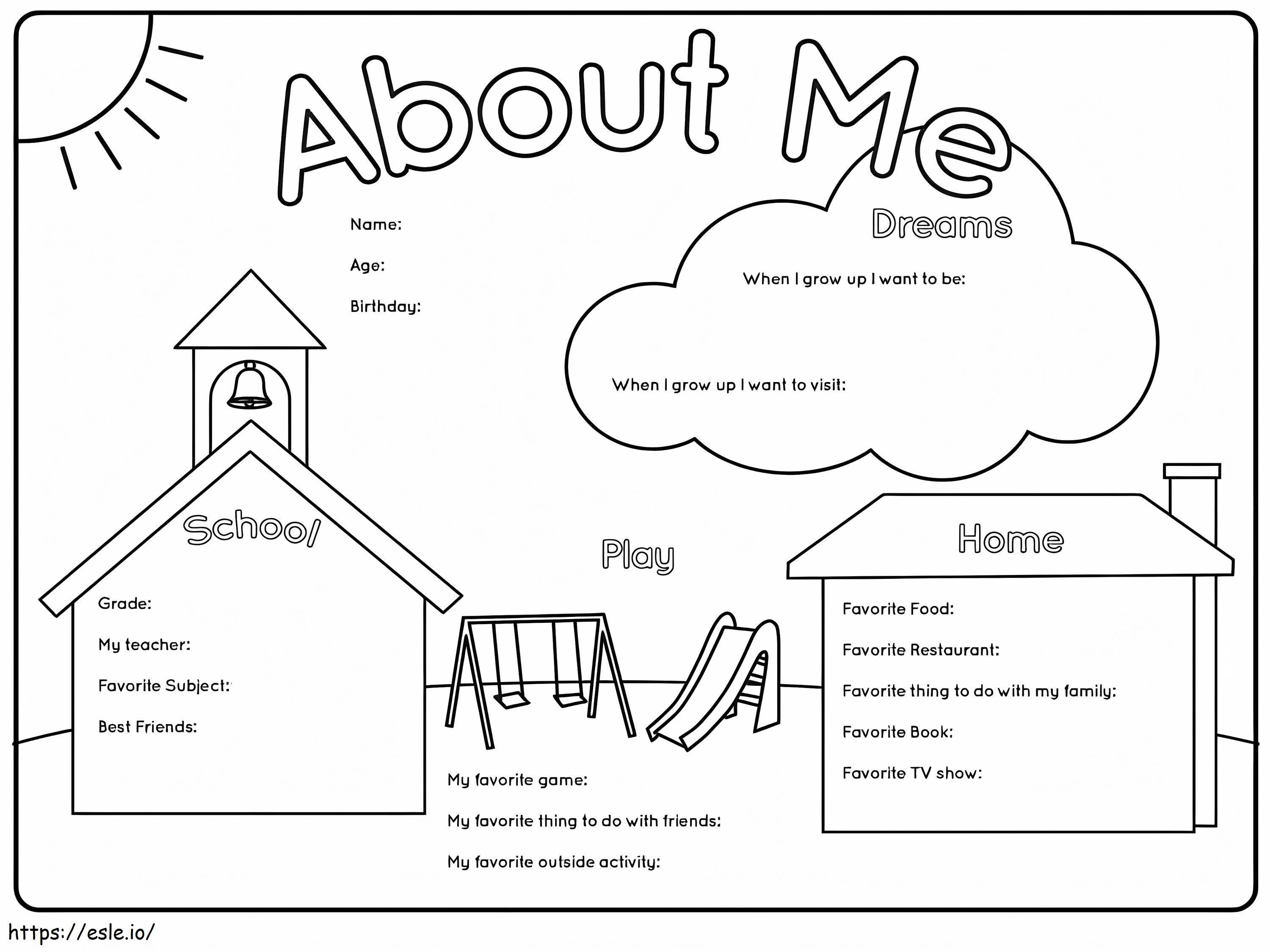 Free All About Me To Color coloring page