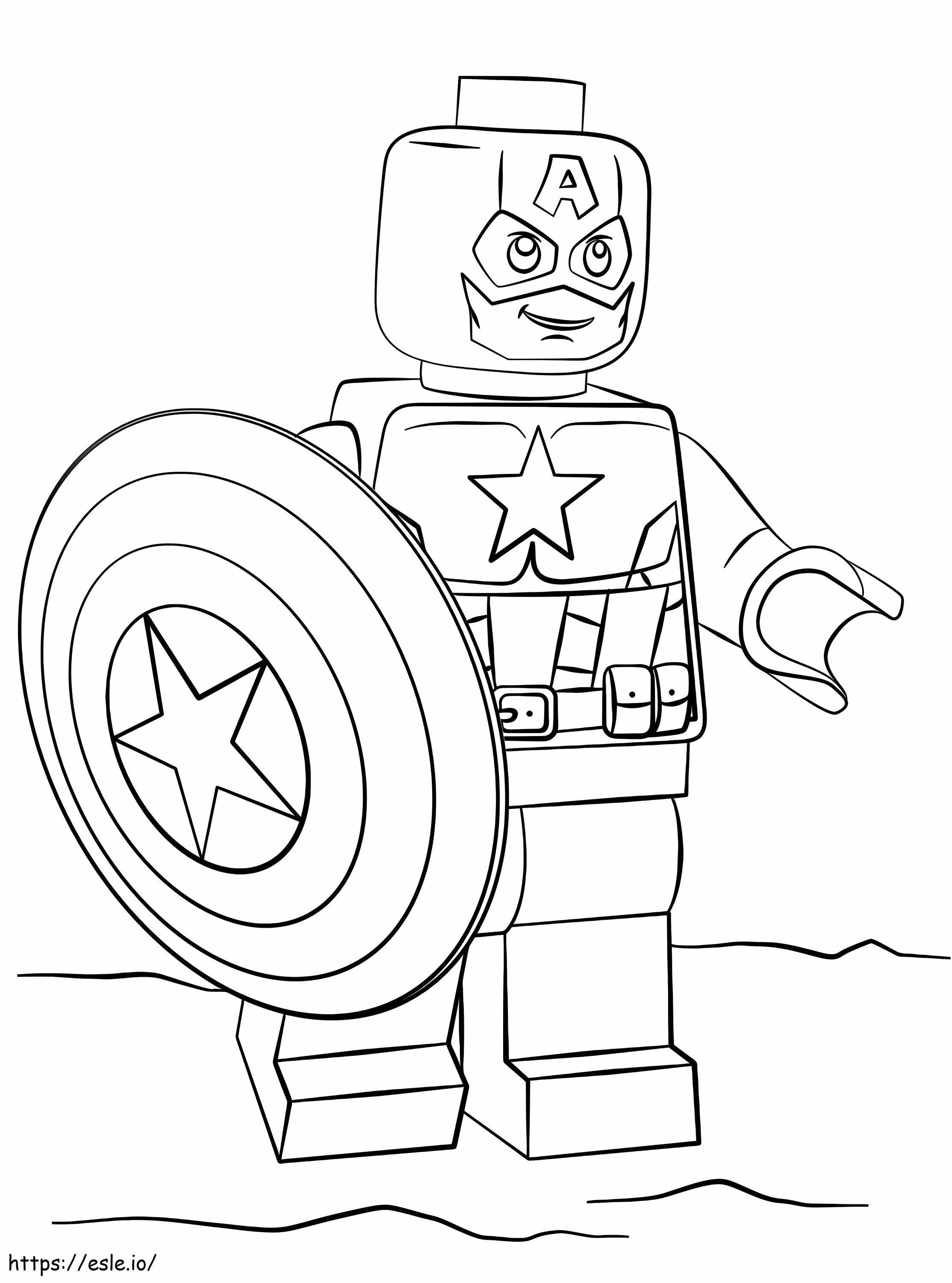 Lego Captain America A4 coloring page
