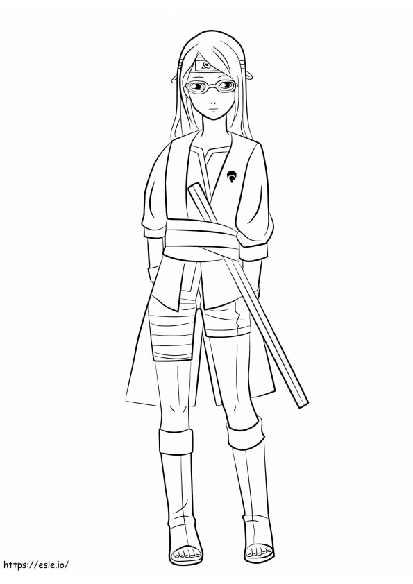Uchiha Sadara da colorare