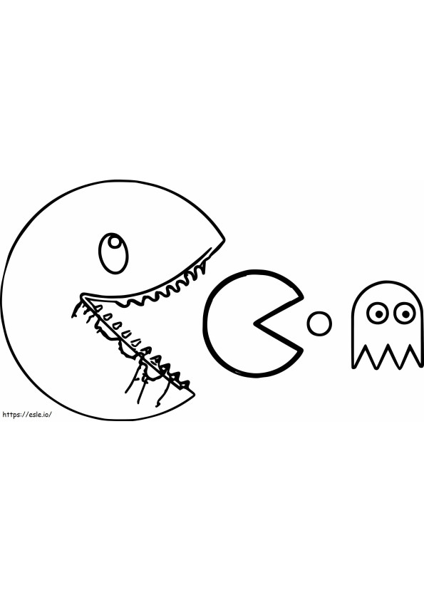 Simples Pacman Scaled coloring page