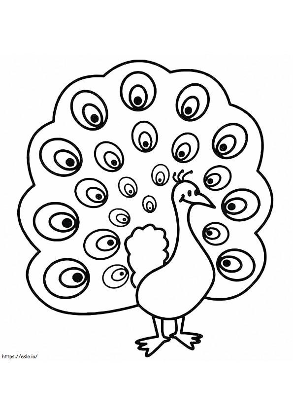 Peacock Smiling coloring page