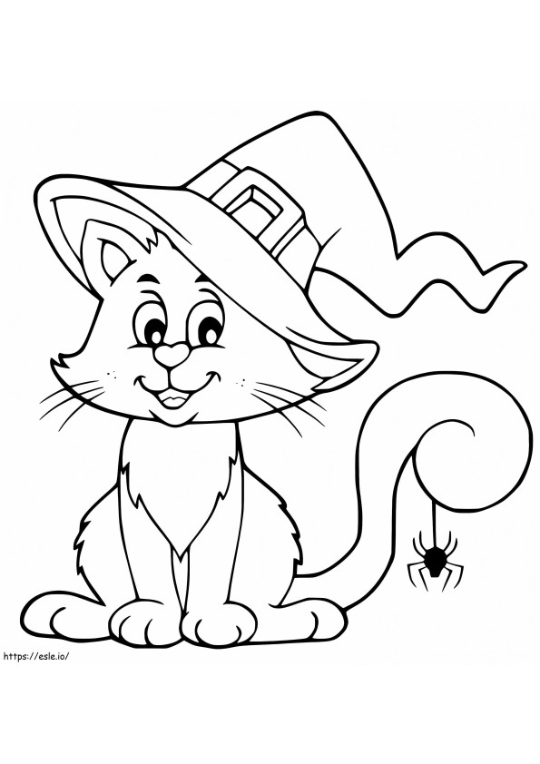 Halween Cat 3 coloring page