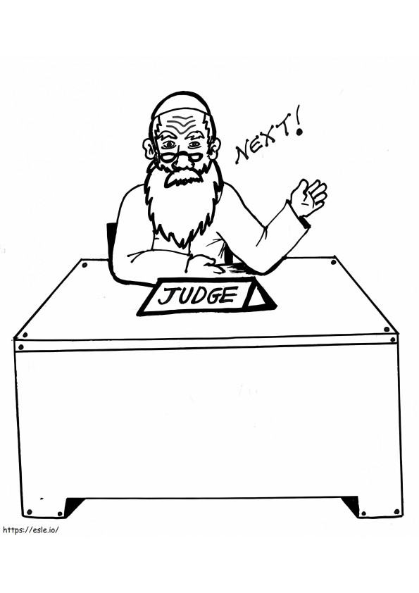 Judge 5 coloring page