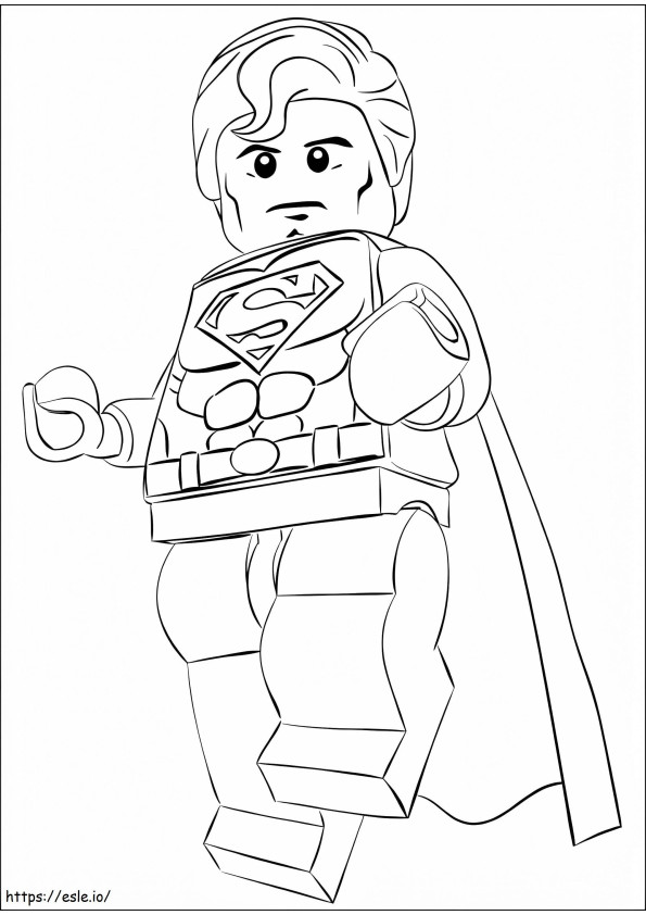 素晴らしいレゴ スーパーマン ぬりえ - 塗り絵