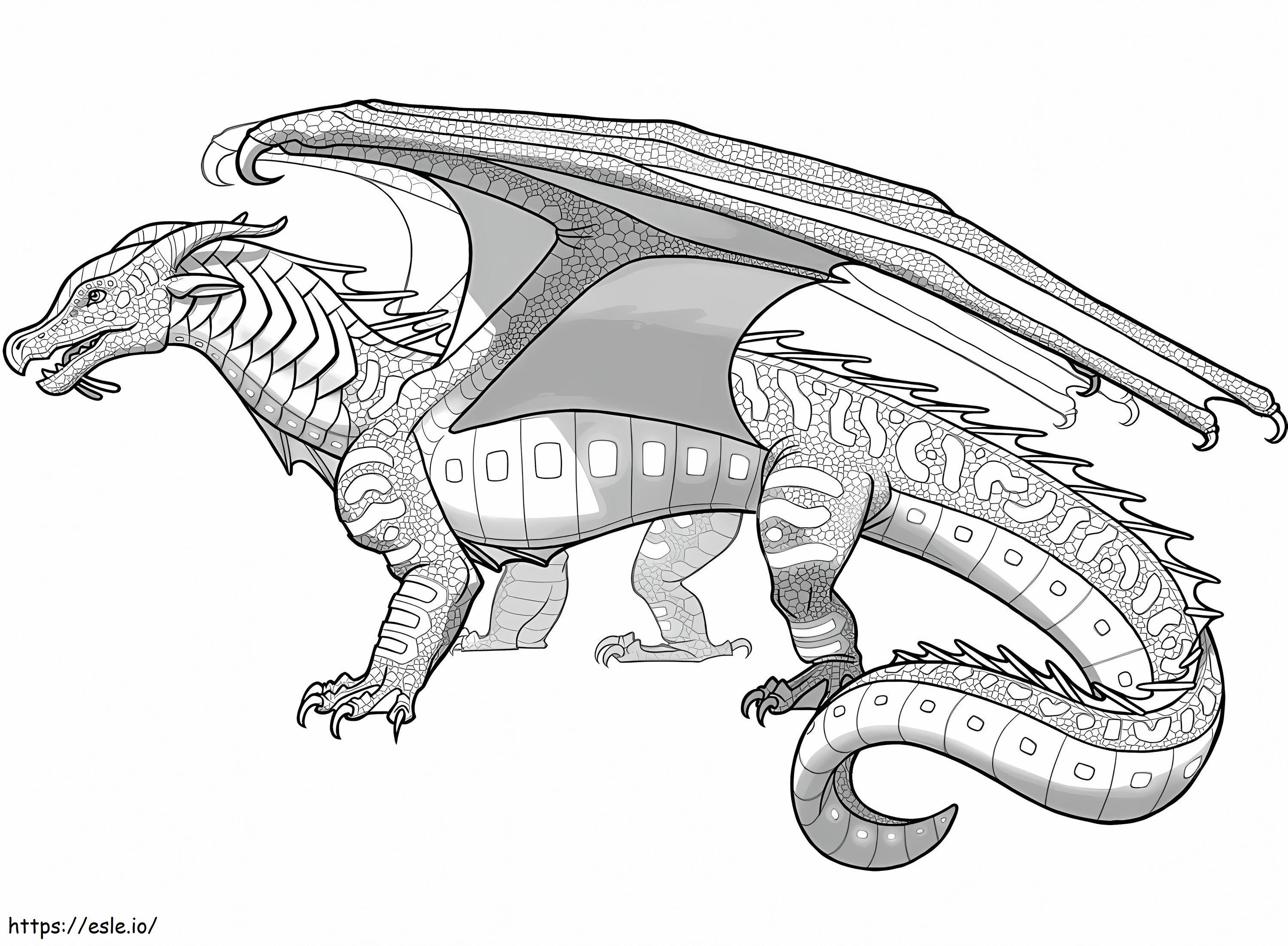 Seawings Dragon From Wings Of Fire coloring page