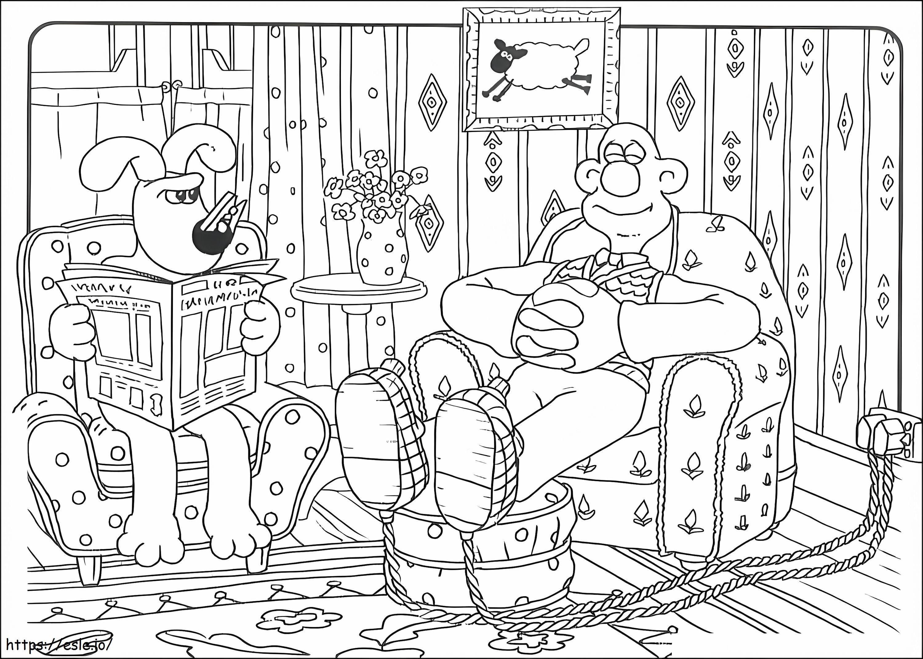 Wallace Relaxing coloring page