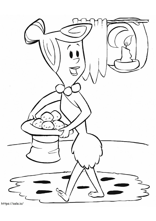 Wilma Flintstone coloring page