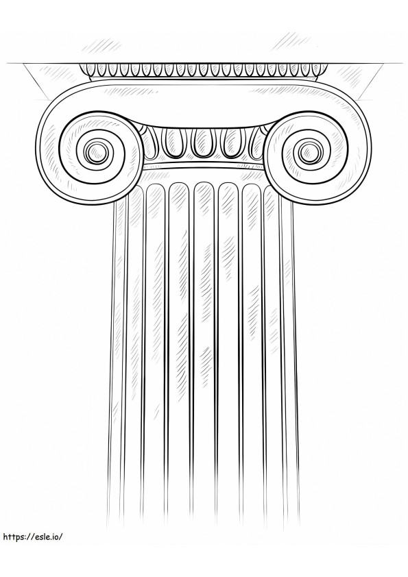 Ionic Column coloring page
