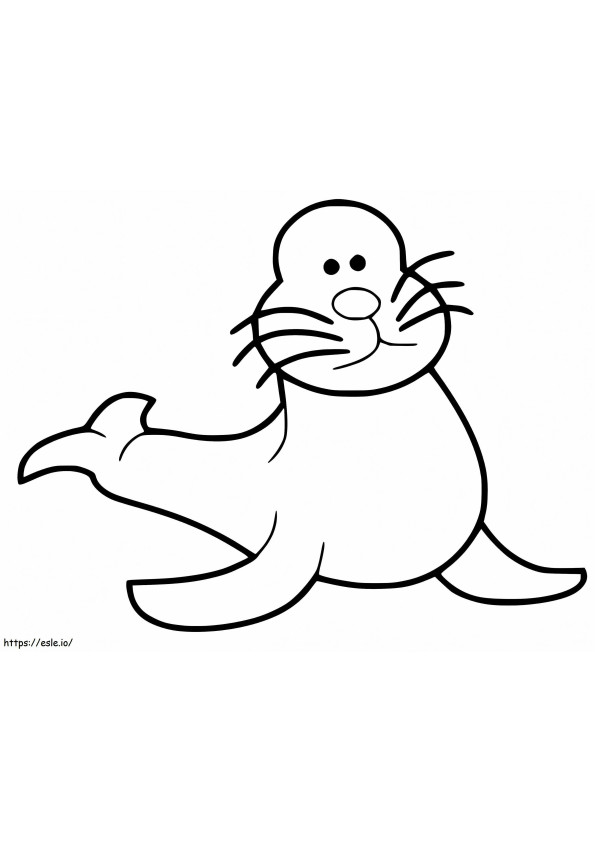 Cartoon Seal coloring page