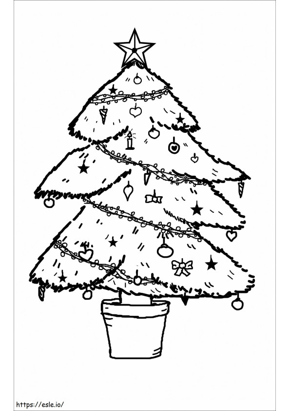 árbol de navidad Foto gratis para colorear