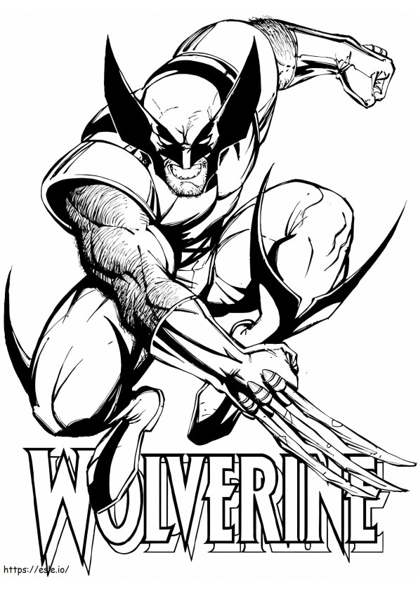 Wolverine de X Men kleurplaat
