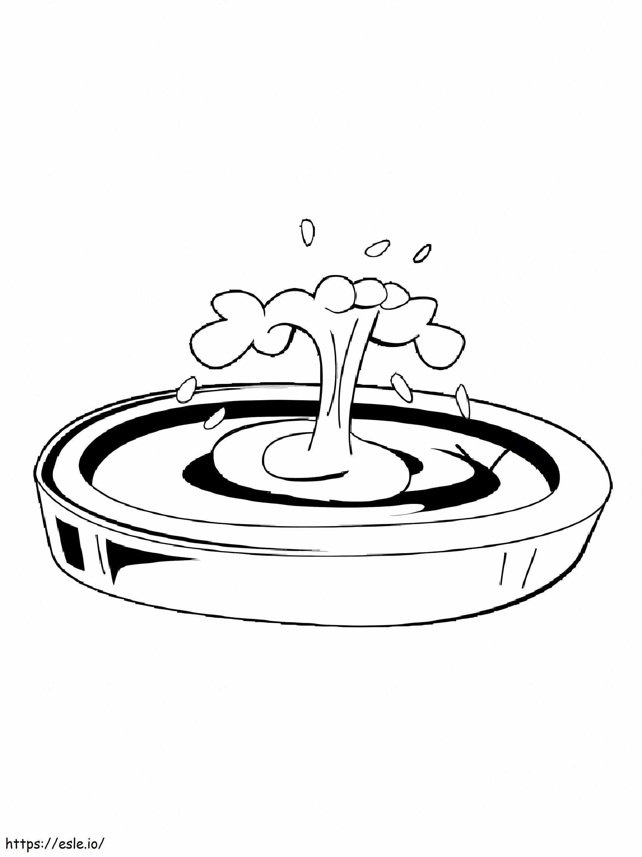 Small Fountain coloring page