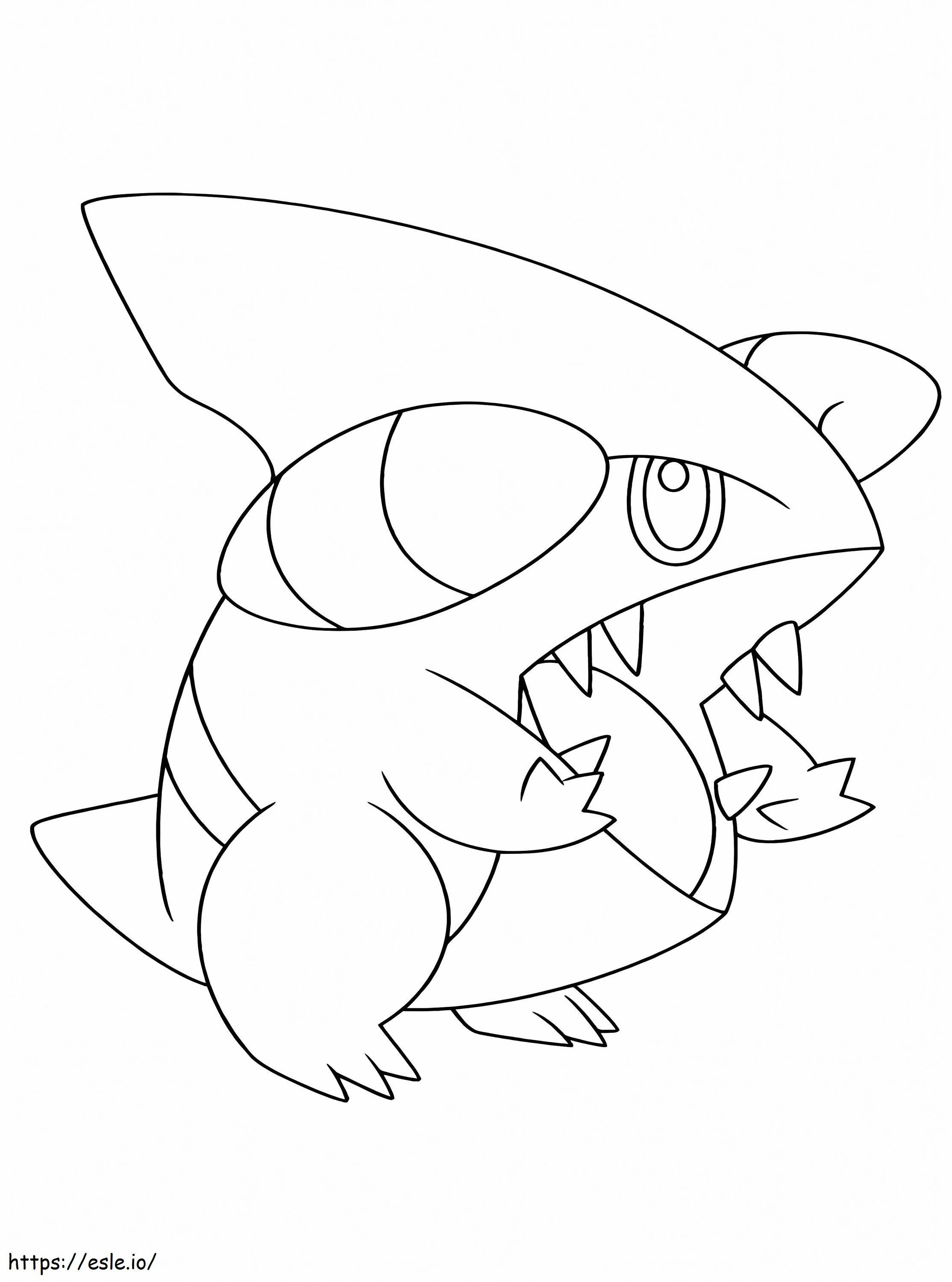 Pokémon Gible 1 para colorir
