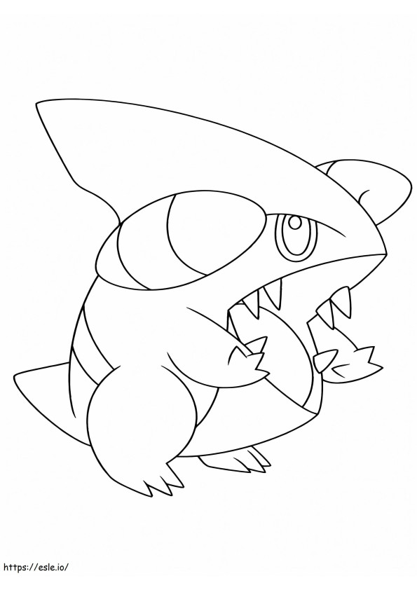Gible Pokemon 1 coloring page