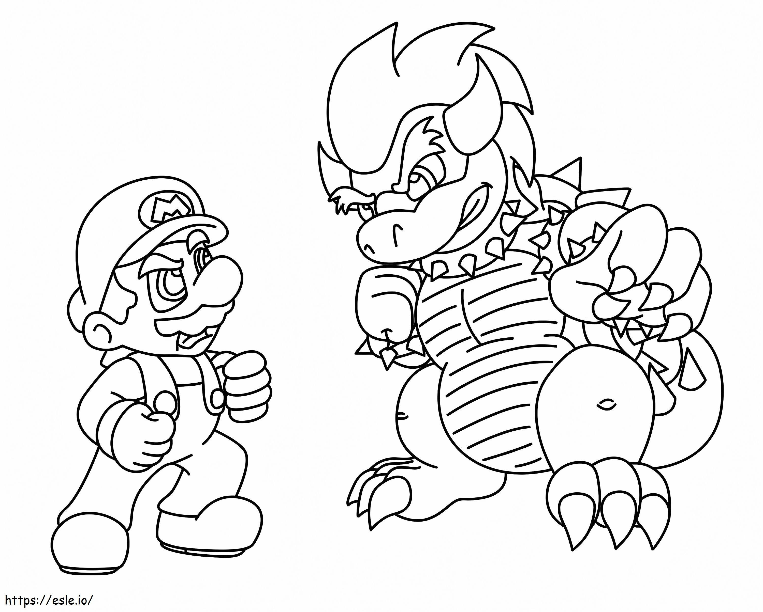 Mario vs. Bowser ausmalbilder
