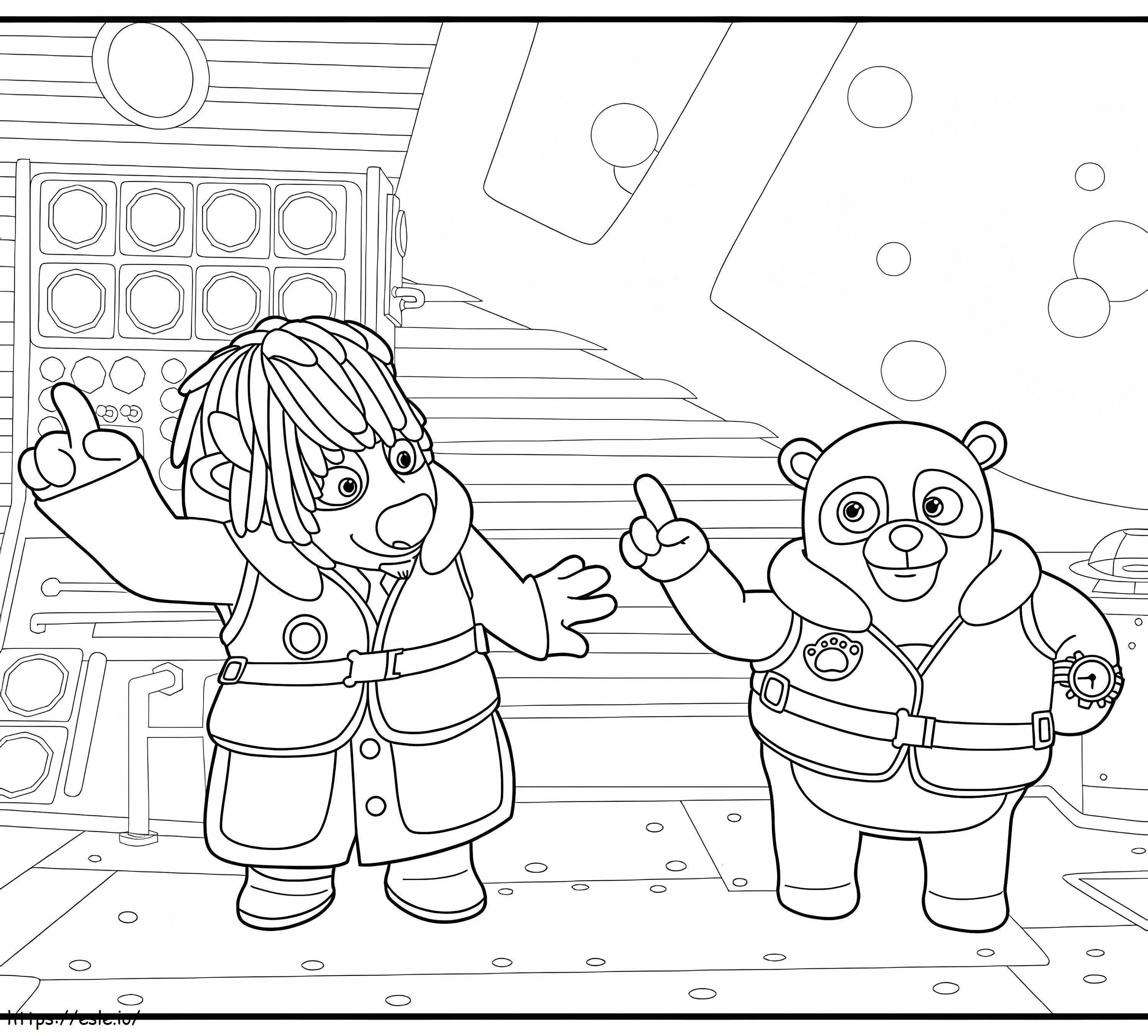 Professor Buffo And Agent Oso coloring page