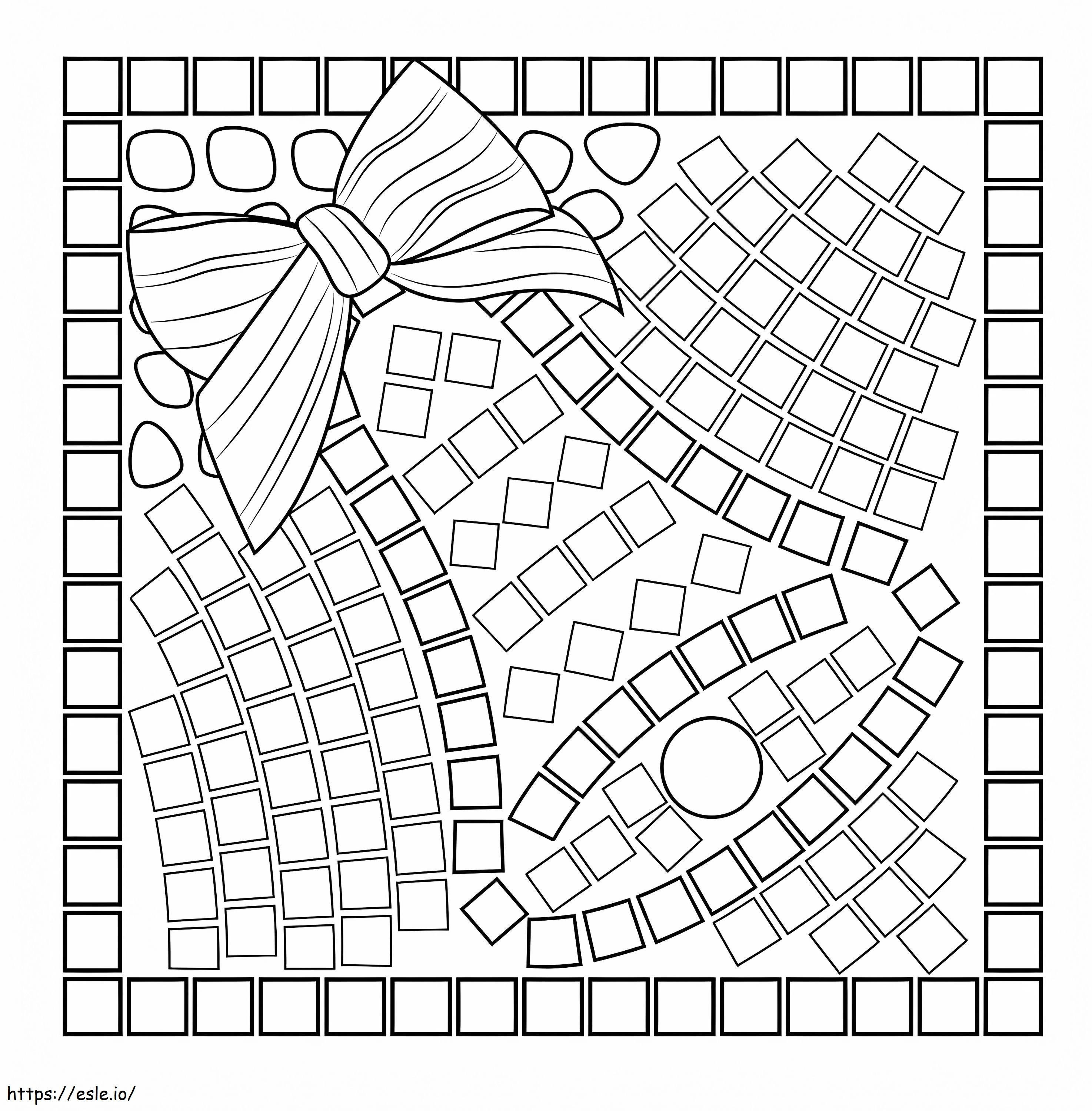 Mosaic Christmas Bell coloring page