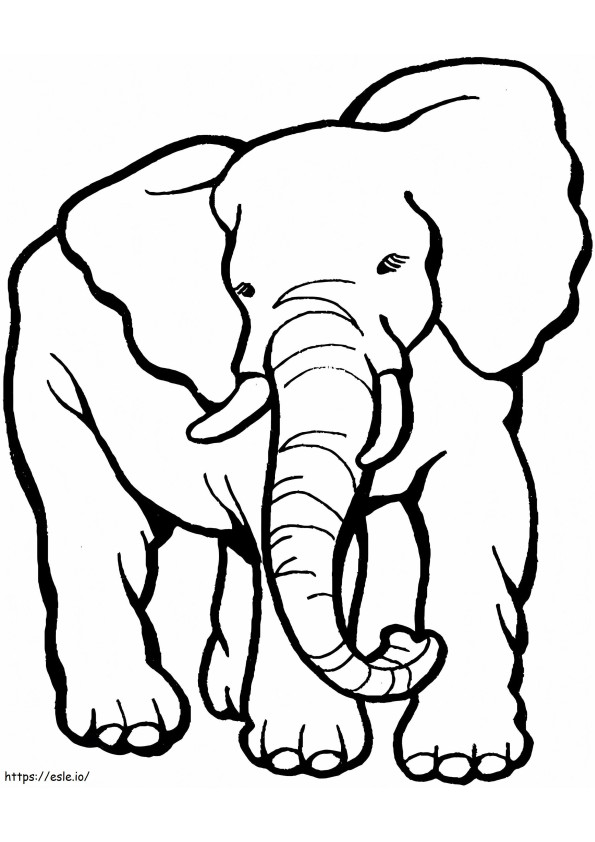 Elefantti värityskuva
