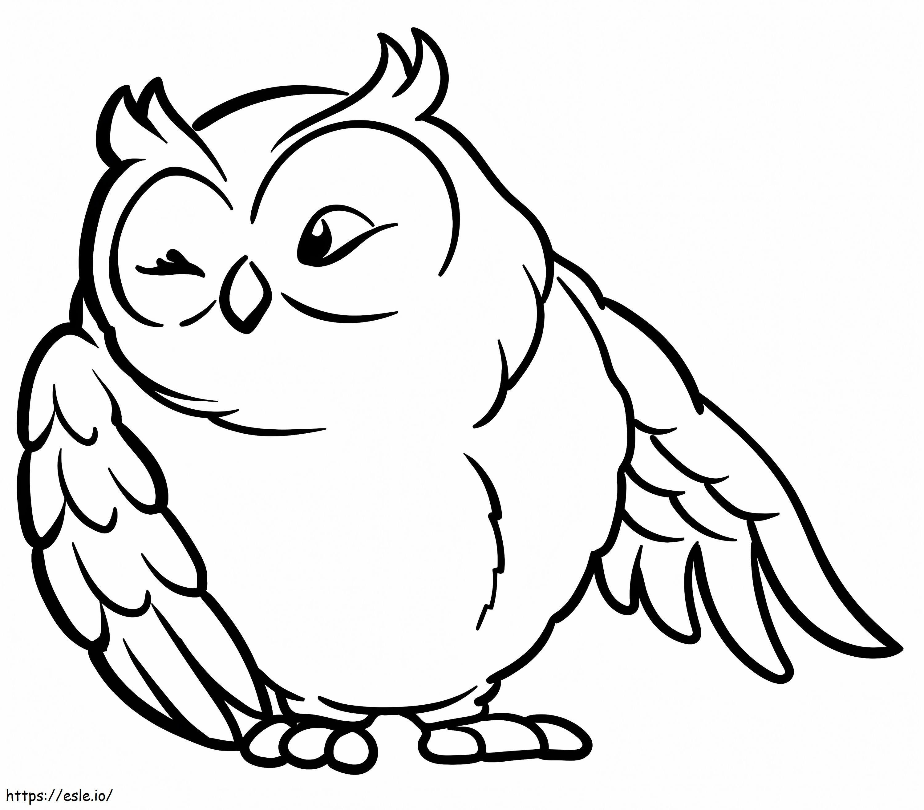 Funny Owl coloring page