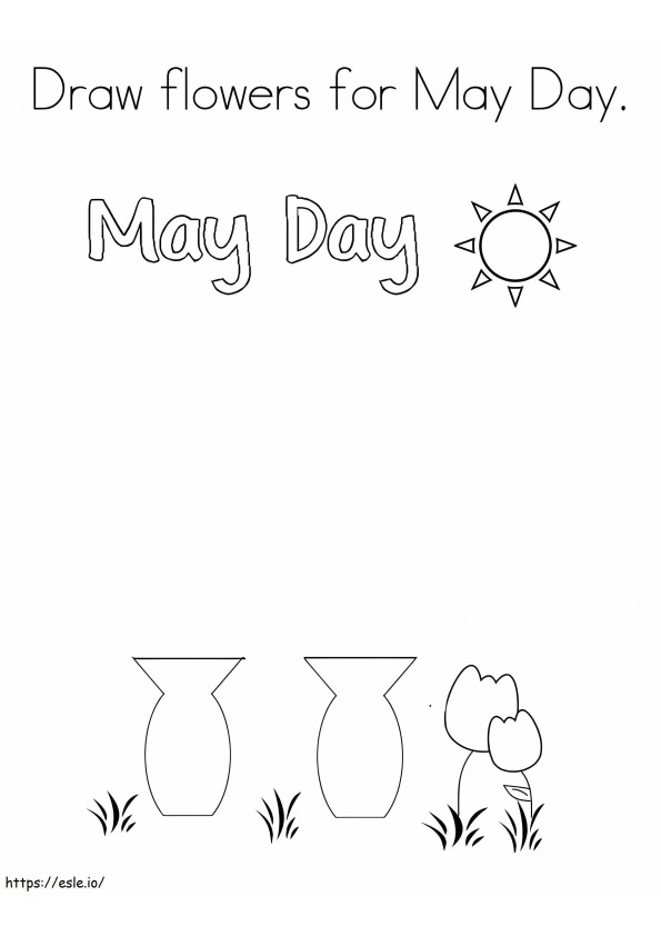 Flowers For May Day coloring page