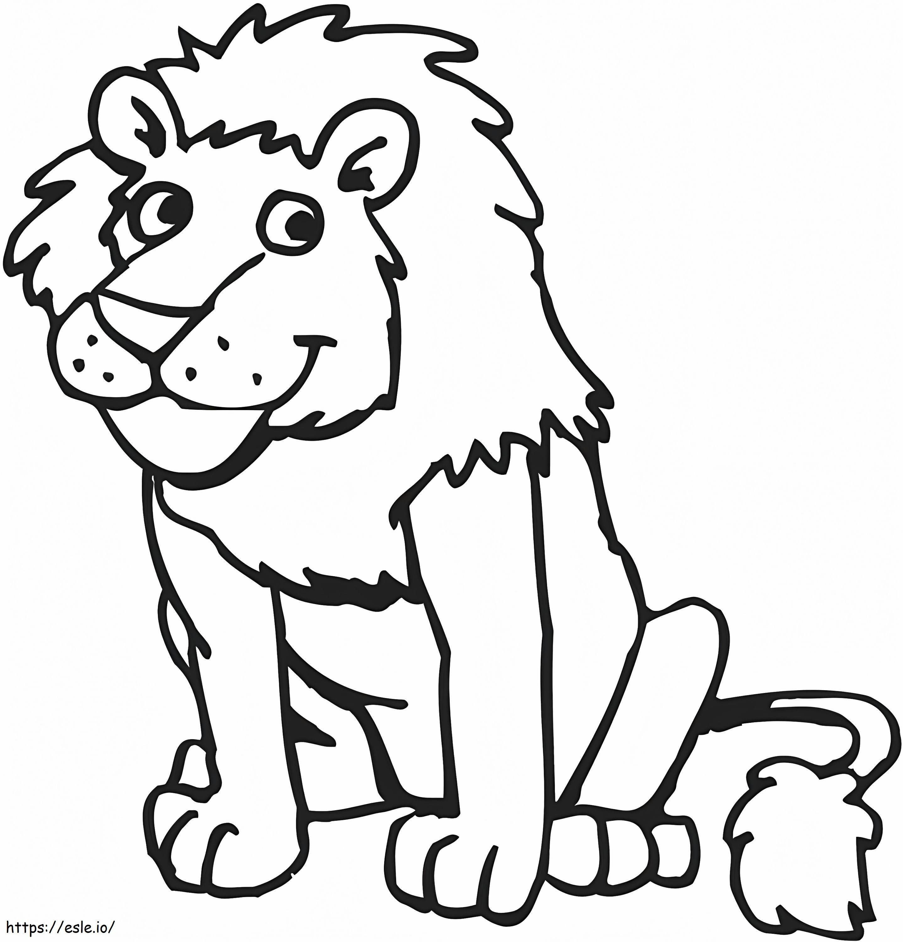 Smiling Lion coloring page