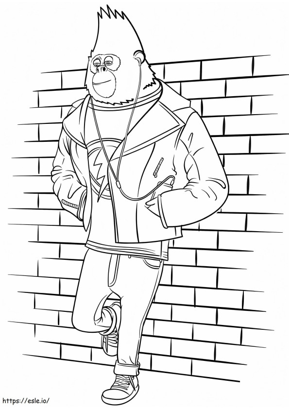 Johnny From Sing coloring page