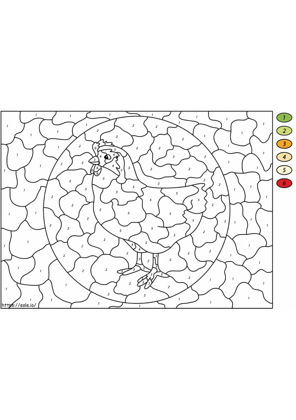 Hen Color By Number coloring page