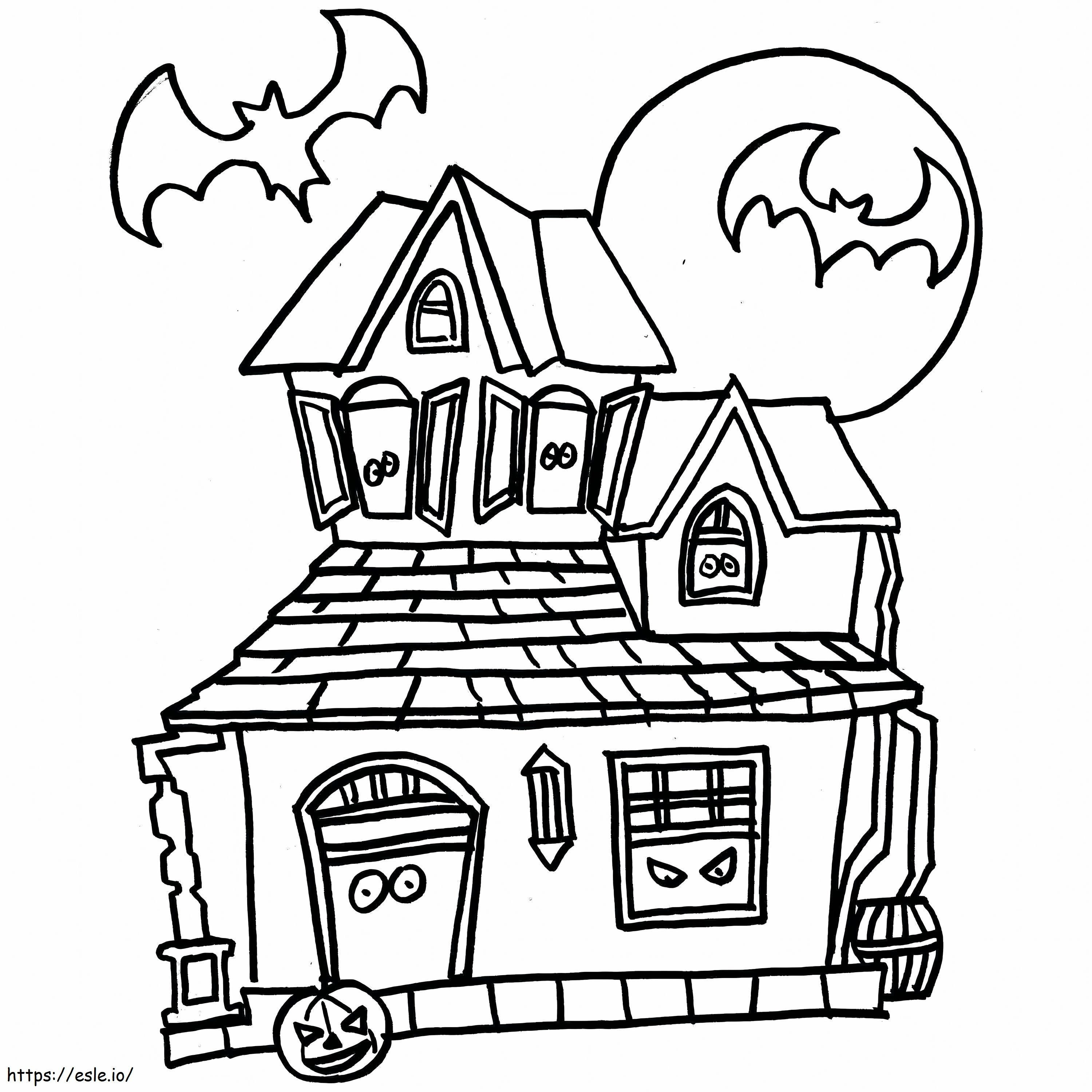 HQ Haunted House Imagine de colorat