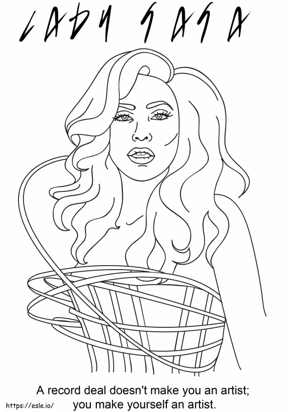 Gorgeous Lady Gaga Scaled coloring page