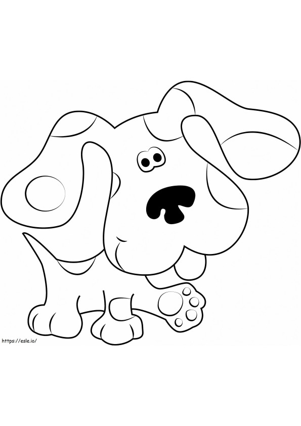Cute Blue Clues A4 coloring page