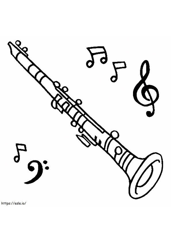 Ilmainen tulostettava klarinetti värityskuva