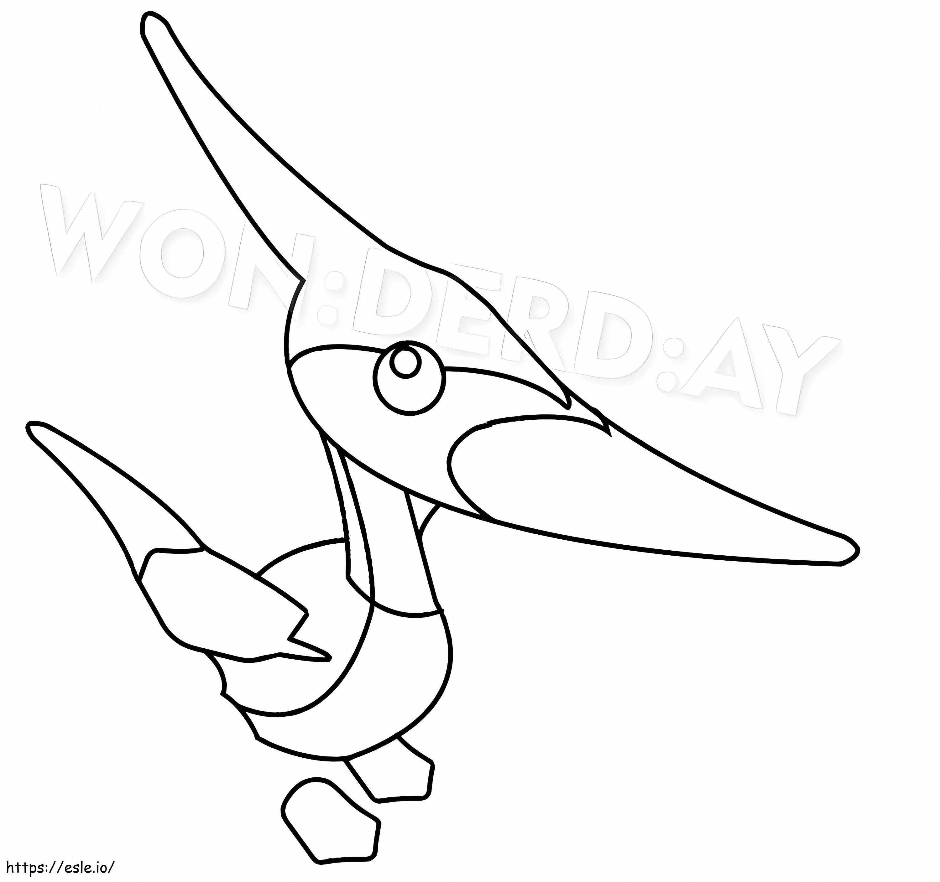 Coloriage Ptérodactyle Adoptez-moi à imprimer dessin