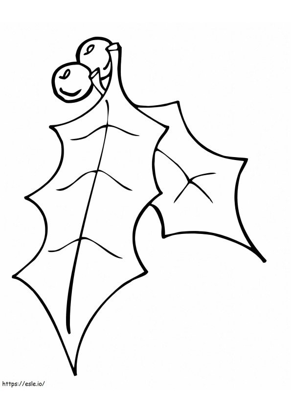 Christmas Holly 1 coloring page