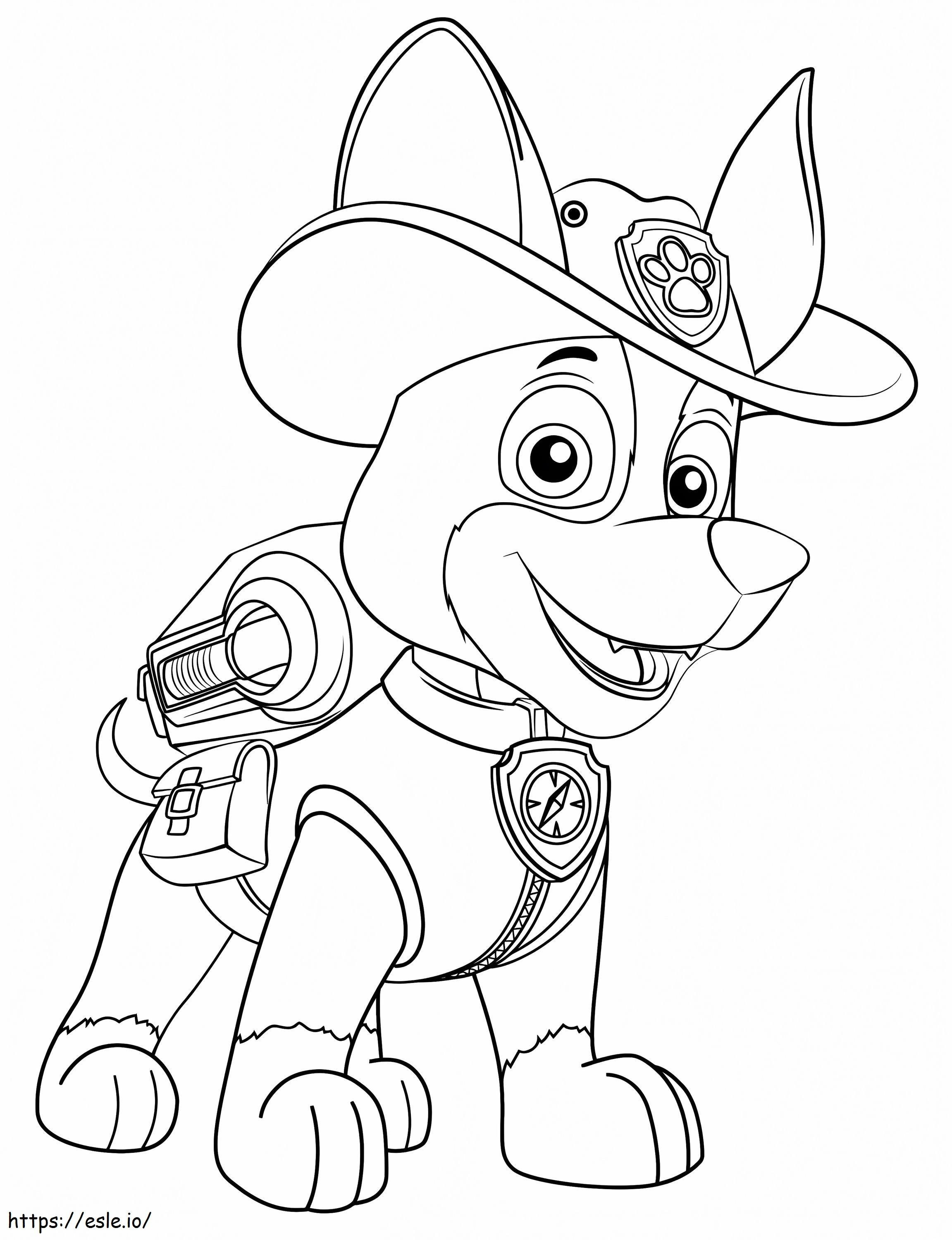 Tracker Is Smiling coloring page