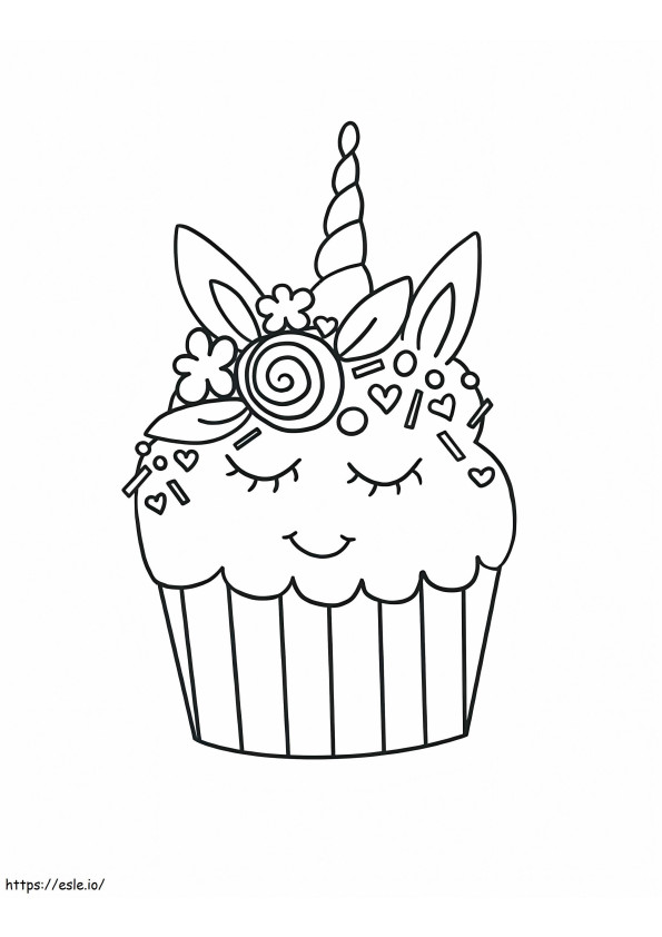 Mosolygó Unikornis Cupcake kifestő