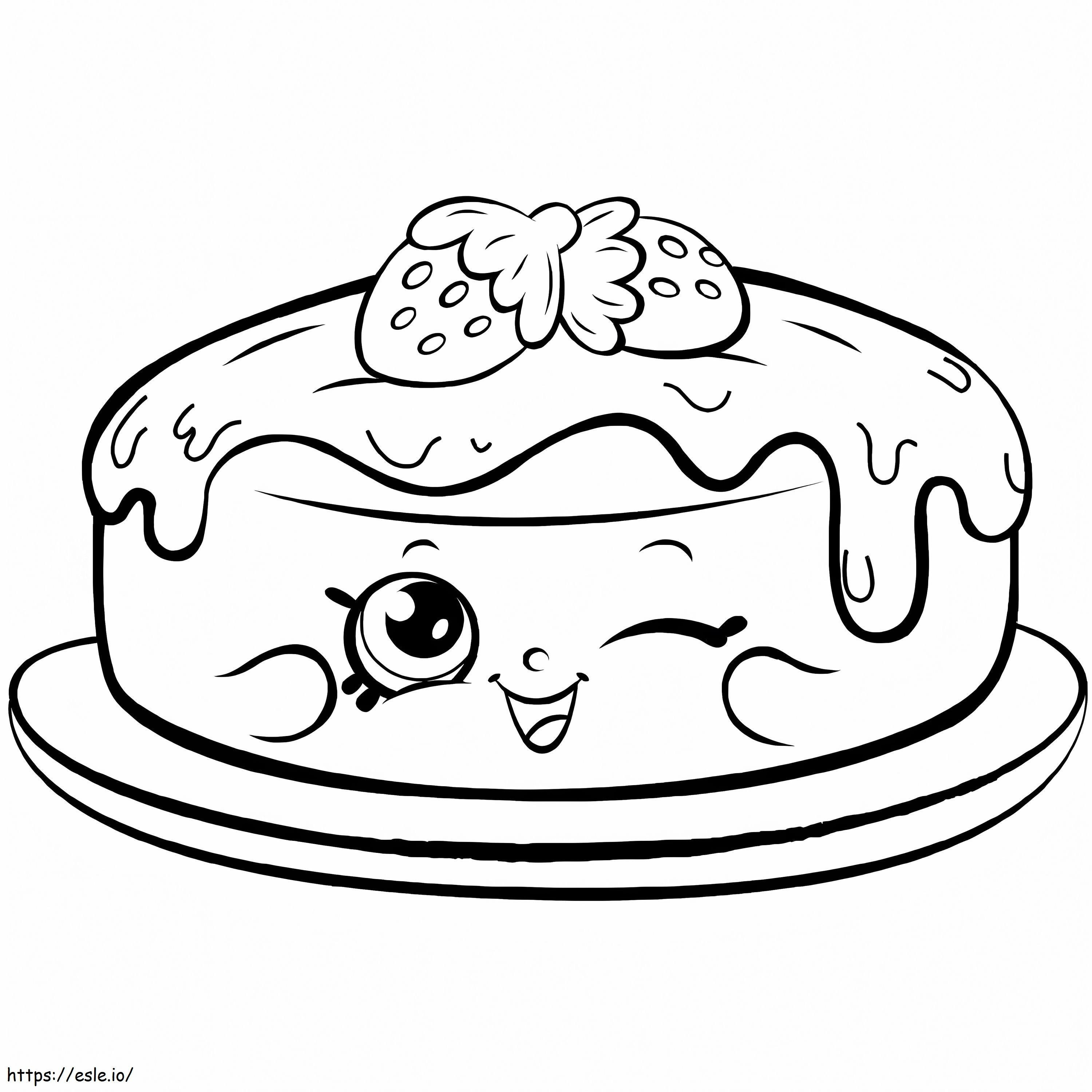 Fran'S Pancake Shopkin para colorir