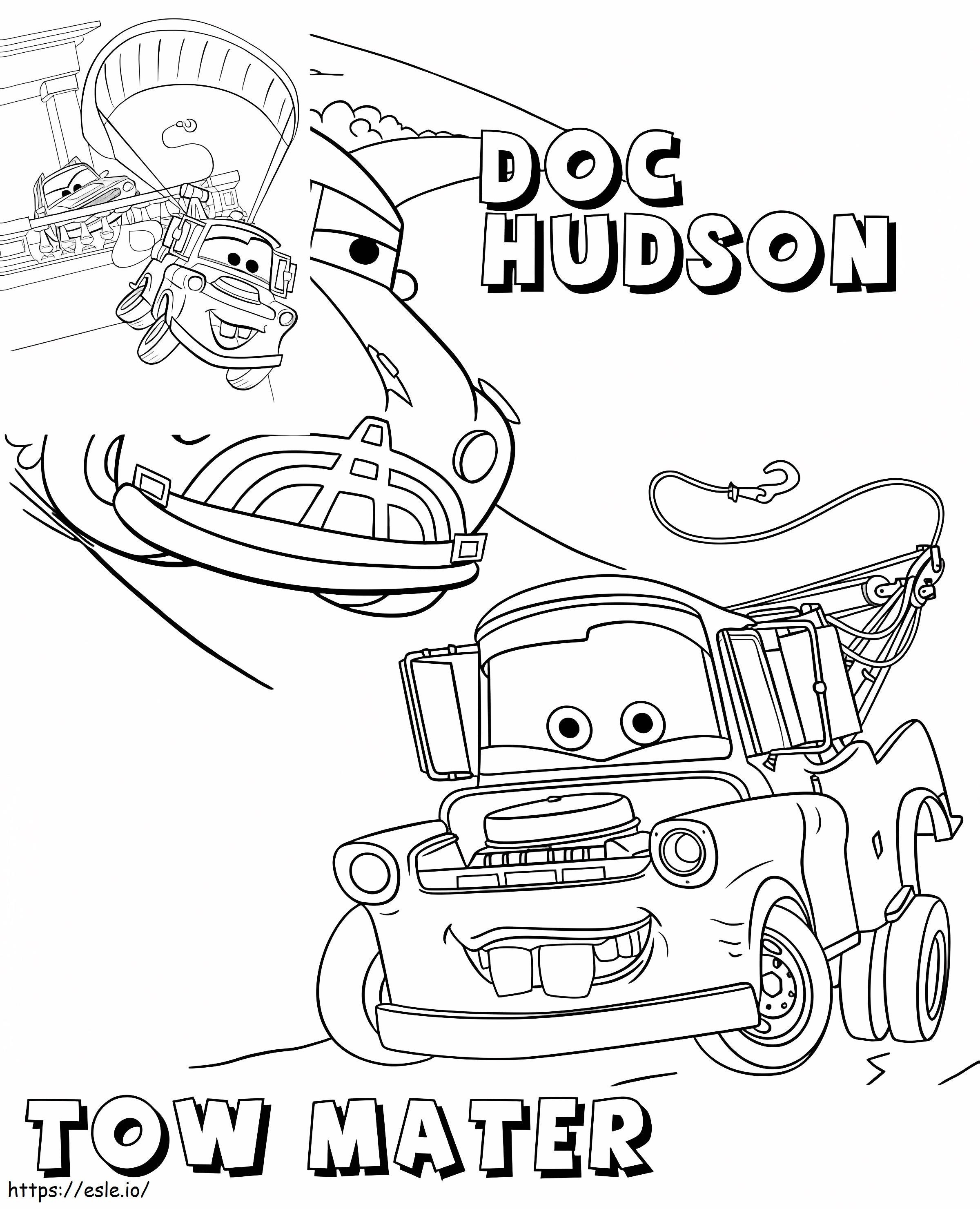 Doc Hudson ve Tow Mater boyama