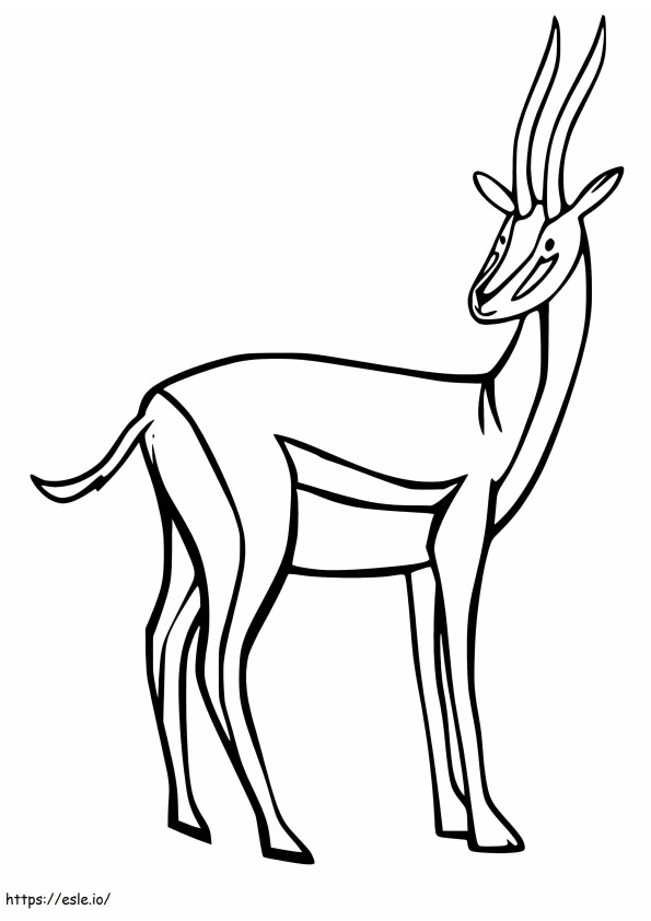 Coloriage Adorable gazelle à imprimer dessin