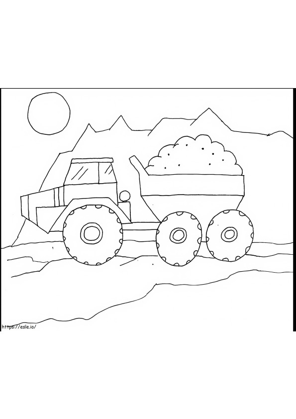 Easy Dump Truck coloring page