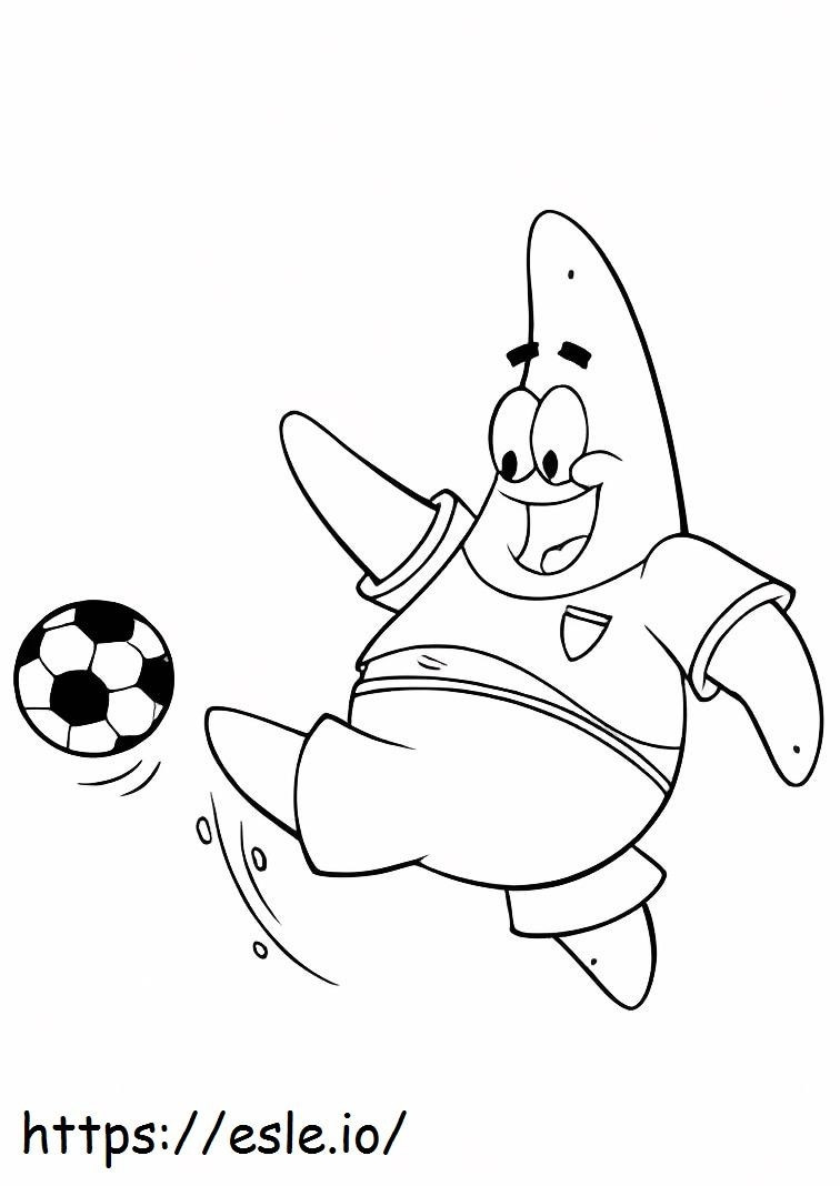 Personaj de desene animate care joacă fotbal de colorat