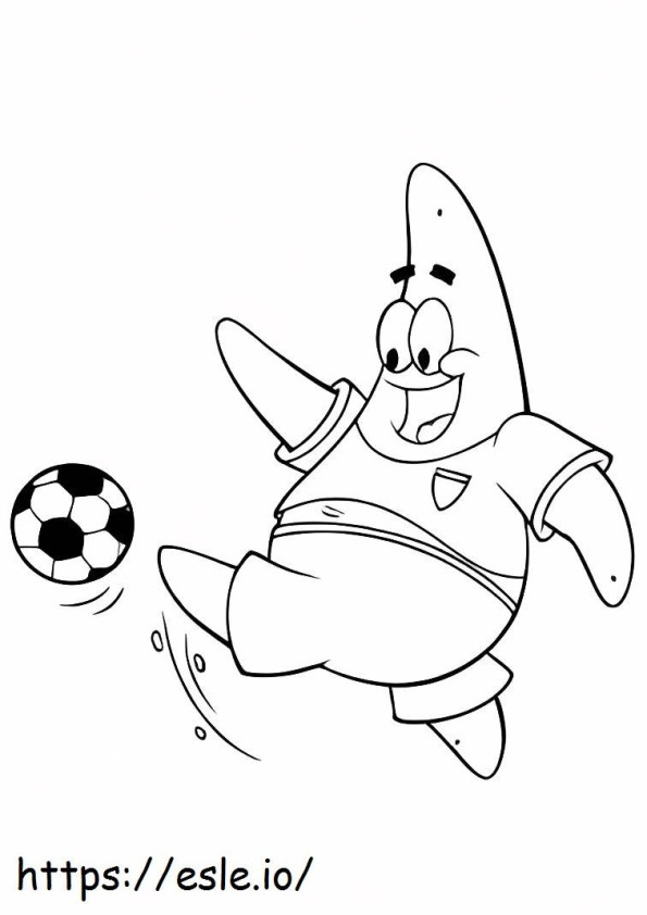 Coloriage Personnage de dessin animé jouant au football à imprimer dessin