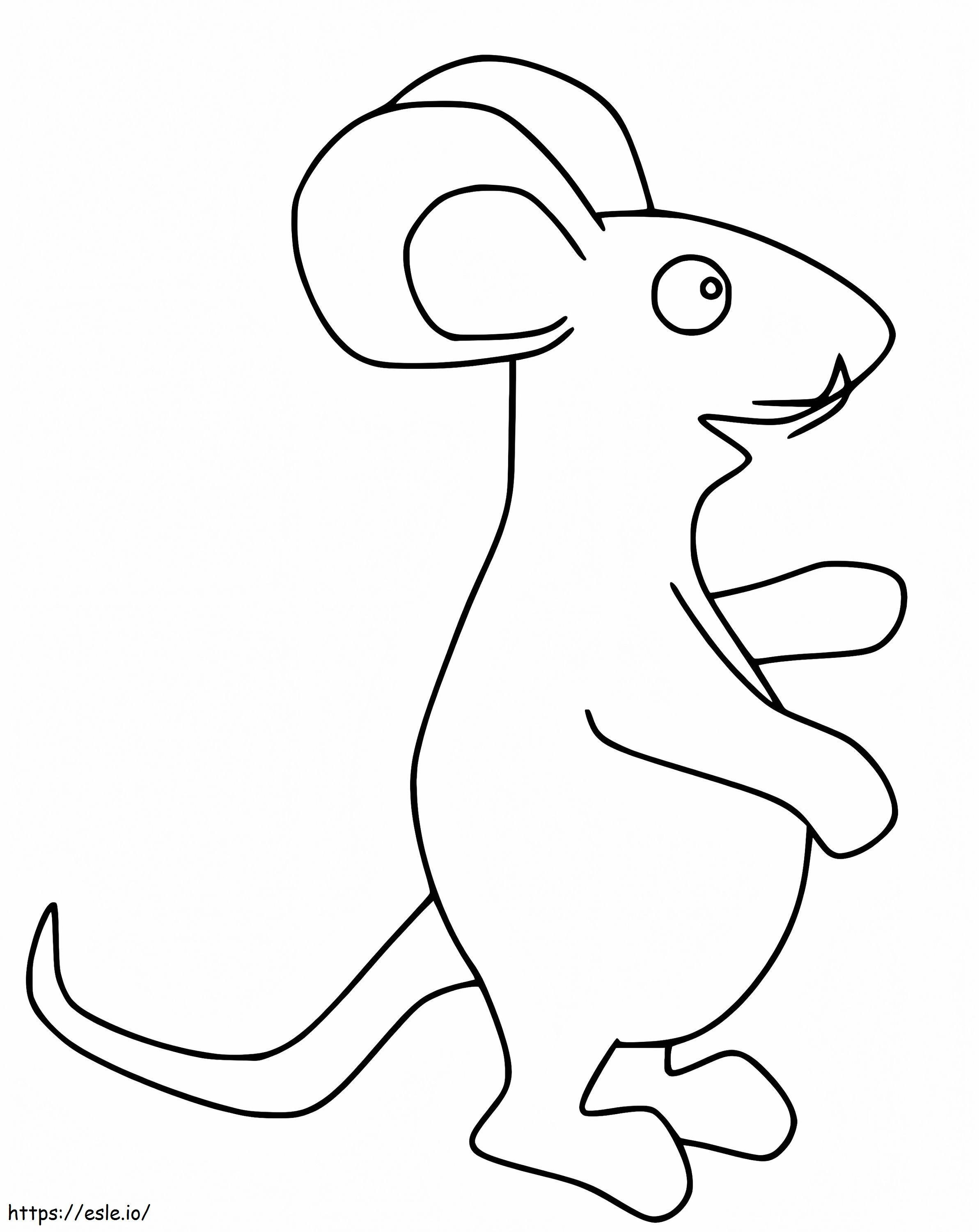Ratón de Gruffalo 1 para colorear
