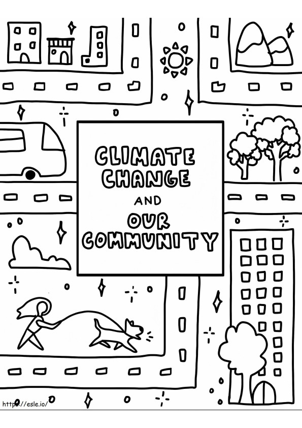 Climate Change And Our Communities coloring page