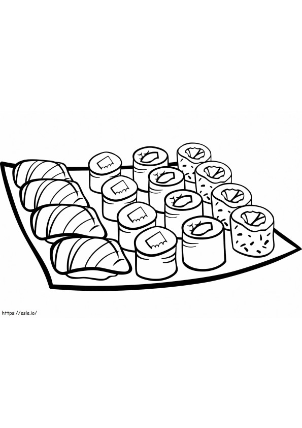 Sushi-Gericht ausmalbilder