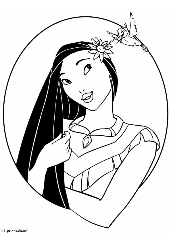 Pocahontas With Flit coloring page