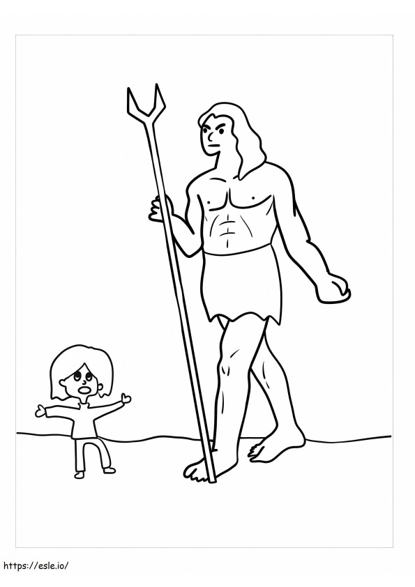 Angry Giant And Child coloring page